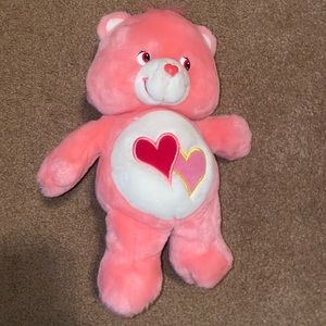 Vintage 2003 Care Bears Love-A-Lot Bear Talking Singing Plush Pink  13" WORKS!